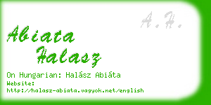 abiata halasz business card