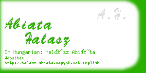 abiata halasz business card